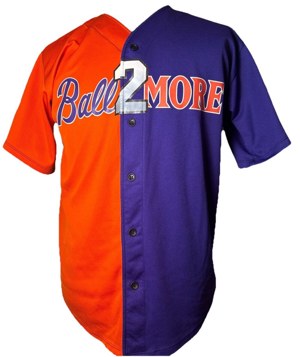 Ball2More Men’s Medium The Muscle on Russell Street Jersey Purple & Orange